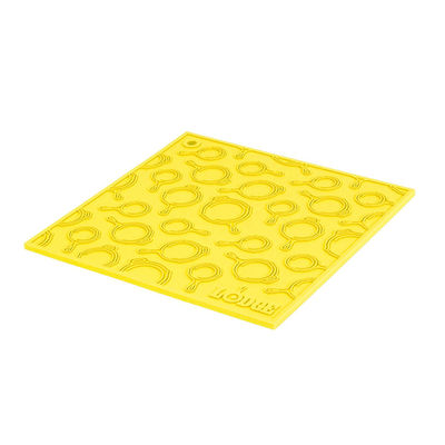 Lodge AS7SKT21 7" W x 7" D Yellow Silicone Square Trivet (12 Each per Case)