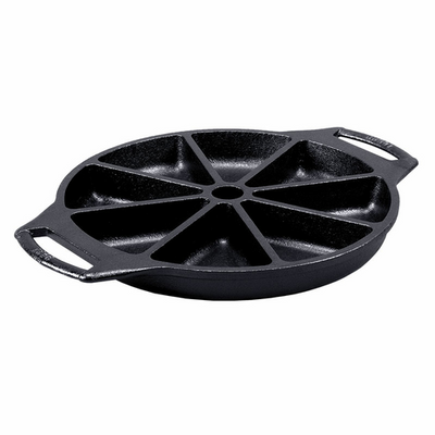 Lodge BW8WP Cast Iron Round Wedge Pan with 8 Triangular Impressions (3 Each per Case)