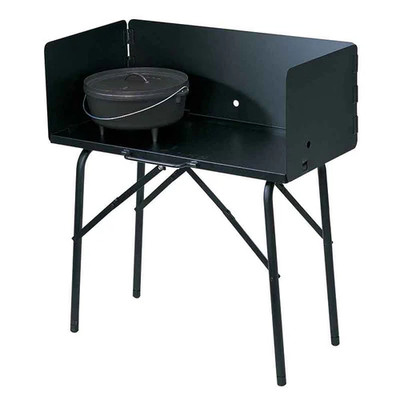 Lodge A5-7 19" x 32.4" Temperature Black Camp Cooking Table