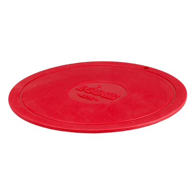 Lodge AS7DT41 7.25" W x 7.25" D Red Silicone Round Deluxe Trivet (12 Each per Case)