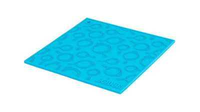 Lodge AS7SKT35 7" W x 7" D Turquoise Silicone Square Trivet (12 Each per Case)