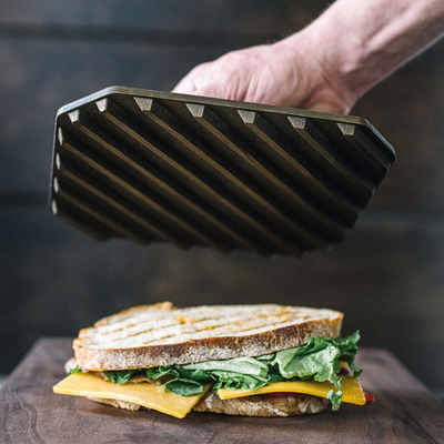 Lodge GP8-10001 7.5" W x 8.5" D x 2.5" H Cast Iron Square Panini Press