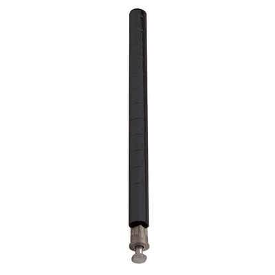 Quantum P86BK 86" H Black Epoxy Antimicrobial Finish Post with Leveling Legs