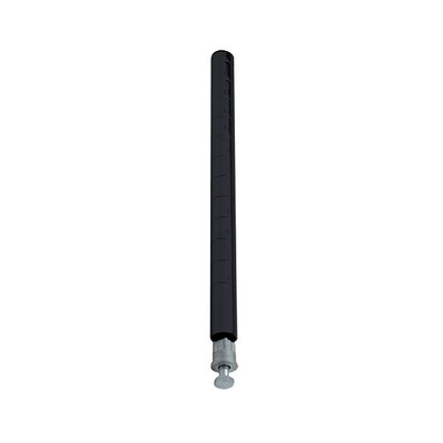 Quantum P86BK 86" H Black Epoxy Antimicrobial Finish Post with Leveling Legs