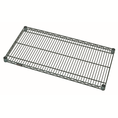 Quantum 2460P 60" W x 24" D Green Epoxy Antimicrobial Wire Shelf