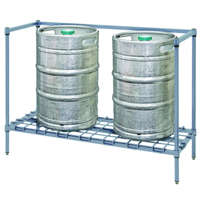 Quantum 184834DGY 48" W x 18" D x 34" H Gray Epoxy Coated Modular Dunnage Rack