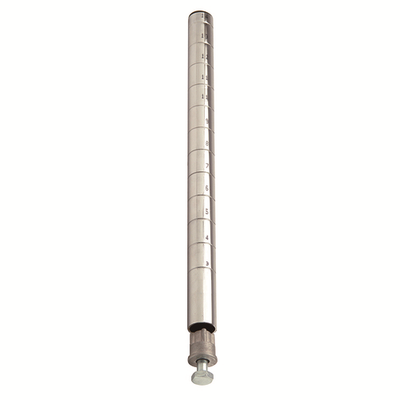 Quantum P54C 54" H Chrome Plated Finish Post with Leveling Legs