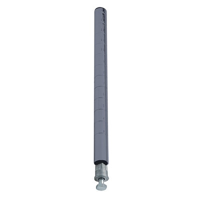 Quantum P74GY 74" H Gray Epoxy Antimicrobial Finish Post with Leveling Legs