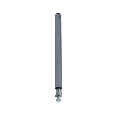 Quantum P74GY 74" H Gray Epoxy Antimicrobial Finish Post with Leveling Legs