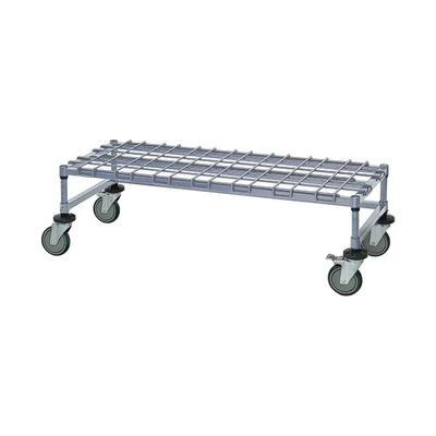 Quantum M24606DGY 1200 Lbs. Gray Epoxy Antimicrobial Wire Mobile Dunnage Platform Rack