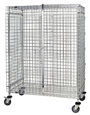 Quantum M2160-69SEC 69" H x 60" W x 21" D Chrome Finish Mobile Security Unit