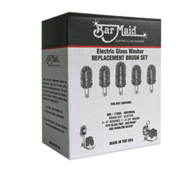 Bar Maid BRS-1720SL Glass Washer Universal Replacement Slotted Brush Set