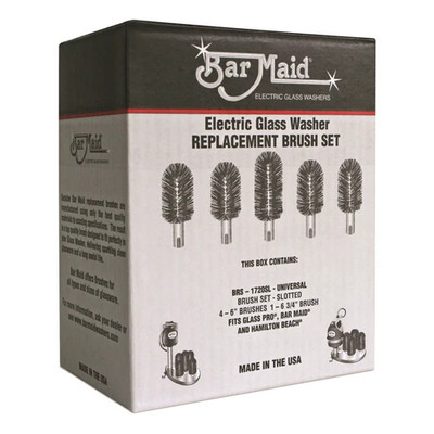 Bar Maid BRS-1720SL Glass Washer Universal Replacement Slotted Brush Set