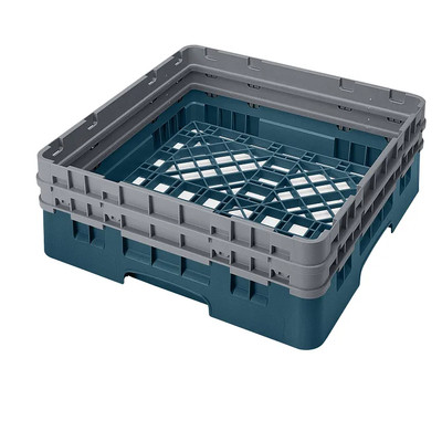 Cambro BR578414 Teal Polypropylene Full Size 1 Compartment with 2 Extenders Camrack Base Rack - 4 Cases
