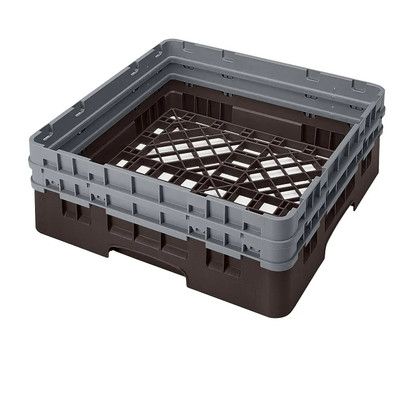 Cambro BR578167 Brown Polypropylene Full Size 1 Compartment with 2 Extenders Camrack Base Rack - 4 Cases