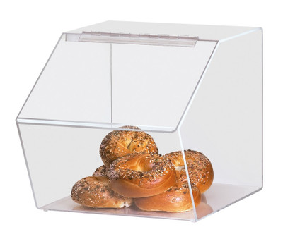 Cal-Mil 943 Classic Food Bin 12"W Countertop Self Serve Hinged Lid Slant Front Clear Acrylic Case