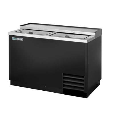 True TD-50-18-HC 49.5" W Black Flat Top Bottle Cooler - 115V