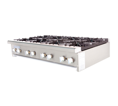 Turbo Air TAHP-48-8 Countertop Natural Gas Countertop Radiance Hotplate - 256,000 BTU