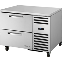 True TUC-44D-2-HC~SPEC3 29.75" H x 44.5" W x 32.25" D 2 Drawers Stainless Steel Interior SPEC SERIES Deep Undercounter Refrigerator - 115 Volts 1-Ph