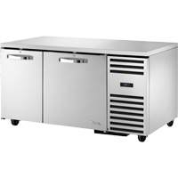 True TUC-60-32-HC~SPEC3 29.75" H x 60.25" W x 32.25" D 2 Heavy-Duty Stainless Steel Doors Stainless Steel Interior SPEC SERIES Deep Undercounter Refrigerator - 115 Volts 1-Ph