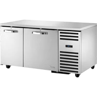 True TUC-60-32-HC~SPEC3 29.75" H x 60.25" W x 32.25" D 2 Heavy-Duty Stainless Steel Doors Stainless Steel Interior SPEC SERIES Deep Undercounter Refrigerator - 115 Volts 1-Ph