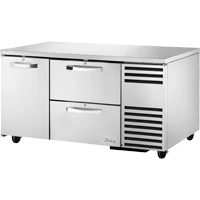 True TUC-60-32D-2-HC~SPEC3 29.75" H x 60.25" W x 32.25" D 1 Heavy-Duty Stainless Steel Door Stainless Steel Interior SPEC SERIES Deep Undercounter Refrigerator - 115 Volts 1-Ph