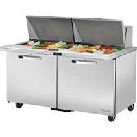 True TSSU-60-24M-B-ST-HC~SPEC3 60.38" W Two Section SPEC SERIES® Mega Top Sandwich Or Salad Unit - 115 Volts