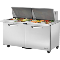 True TSSU-60-24M-B-ST-HC~SPEC3 60.38" W Two Section SPEC SERIES® Mega Top Sandwich Or Salad Unit - 115 Volts