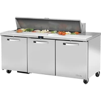 True TSSU-72-16-HC~SPEC3 72.38" W Three Section SPEC SERIES® Sandwich/Salad Unit - 115 Volts