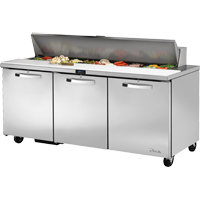 True TSSU-72-18-HC~SPEC3 72.38" W Three Section SPEC SERIES® Sandwich/Salad Unit - 115 Volts