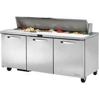 True TSSU-72-18-HC~SPEC3 72.38" W Three Section SPEC SERIES® Sandwich/Salad Unit - 115 Volts
