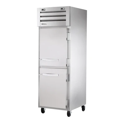 True STA1DTA-2HS-HC 2 Stainless Steel Half Doors LED Interior Lights Reach-In SPEC SERIES Refrigerator or Freezer - 115 Volts