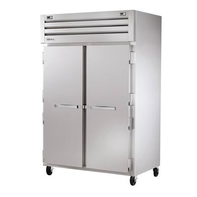 True STG2DT-2S-HC SPEC SERIES 52.63" W Stainless Steel and Aluminum Sides Solid Hinged Door Two-Section Reach-In Refrigerator and Freezer - 115 Volts