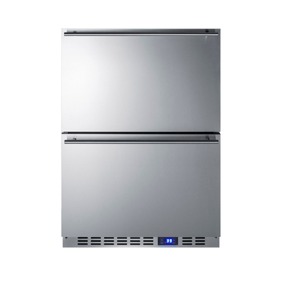 Summit SPR627OS2D 24&quot; W Stainless Steel Outdoor Drawer Refrigerator - 115 Volts