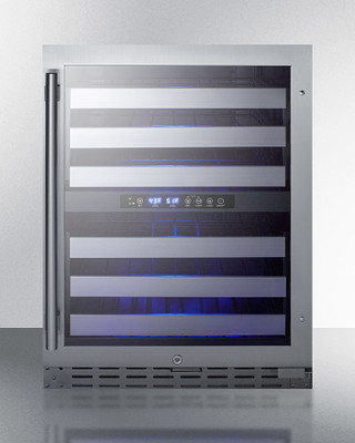 Summit ALWC532CSS 23.5" W Stainless Steel Single Section Glass Door Wine Cellar - 115 Volts