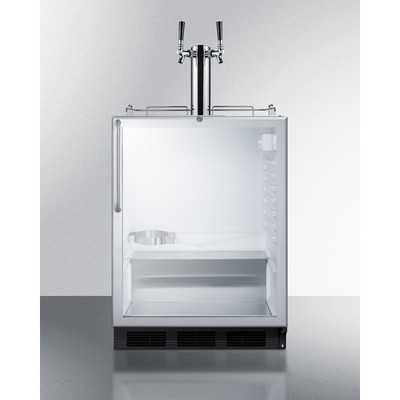 Summit SBC56GBICSSADA 5.5 Cu. Ft. Stainless Steel Draft Beer Cooler Dispenser