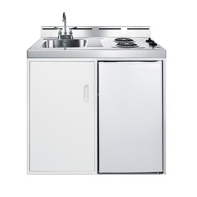 Summit C39EL 39" W x 24" D x 40" H White Exterior All-in-One Combo Kitchen - 115 Volts