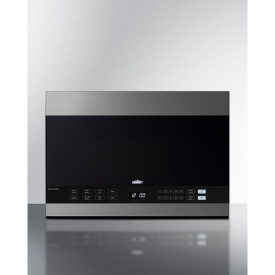 Summit MHOTR243SS 1.4 Cu. Ft. Black Exterior Light Duty Over-the-Range Microwave Oven - 115 Volts