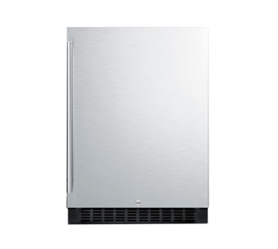 Summit SPR627OS 24&quot; W Black Stainless Steel 4.6 Cu. Ft. Outdoor All-Refrigerator - 115 Volts
