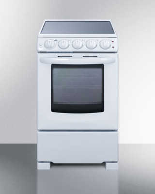 Summit REX2051WRT 4 Ceramic Glass Burner 19.75" Electric Range