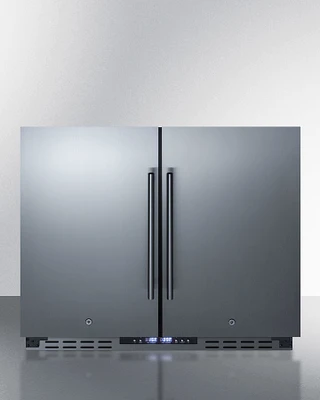 Summit FFRF36ADA 35.5" W Black Stainless Steel Refrigerator-Freezer