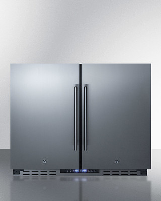 Summit FFRF36ADA 35.5" W Black Stainless Steel Refrigerator-Freezer