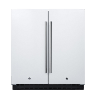 Summit FFRF3075W 29.5" W White Built-In Undercounter Refrigerator-Freezer