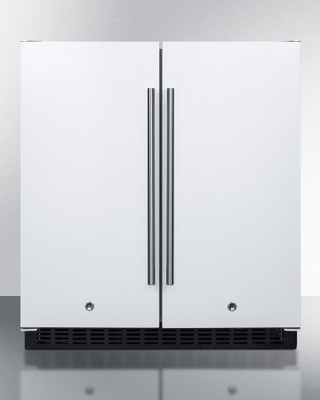 Summit FFRF3075W 29.5" W White Built-In Undercounter Refrigerator-Freezer