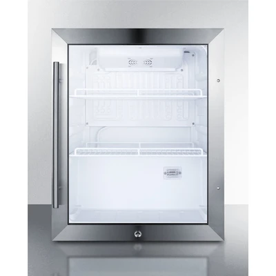 Summit SCR314L 18.88" W Black Hinged Beverage Cooler - 115 Volts 1-Ph