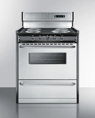 Summit TEM230BKWY 4 Coil Burner 30" Electric Range