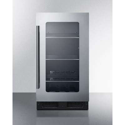 Summit CL181WBV 17.5" W Black Hinged Beverage Center - 115 Volts 1-Ph