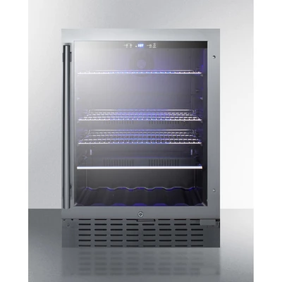 Summit SCR2466B 23.5" W Black Beverage Merchandiser - 115 Volts