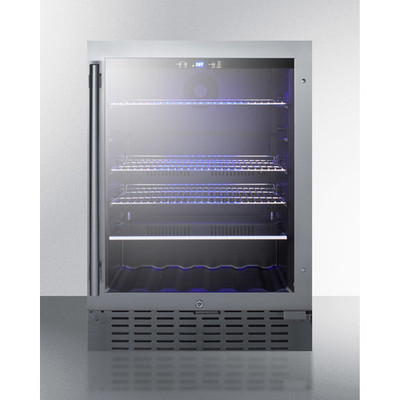 Summit SCR2466B 23.5" W Black Beverage Merchandiser - 115 Volts