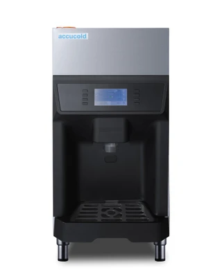 Summit AIWD220 13.88" W Stainless Steel Countertop Commercial Cube Ice and Water Dispenser - 115 Volts